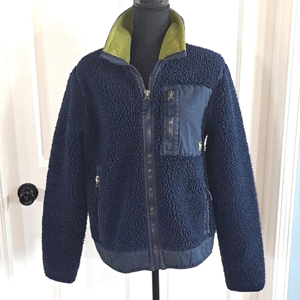 Vintage Abercrombie & Fitch Zip Chunky Original Authentic Sherpa Fleece Jacket - Picture 6 of 8